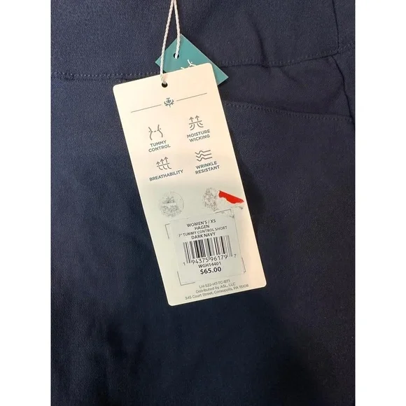 Walter Hagen NWT 7” Tummy Control Short Womens XS Dark Navy HighWaisted Athletic - Picture 4 of 5